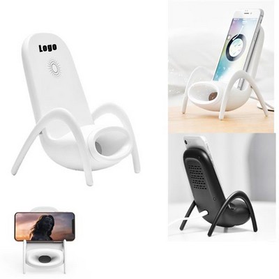 Chair Shape Wireless Charger And Loudspeaker With Phone Holder