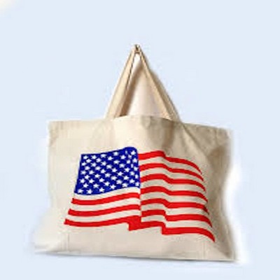 Full Sublimation 12 Oz Poly Canvas Tote Bag -16" X 13" X 5"G;