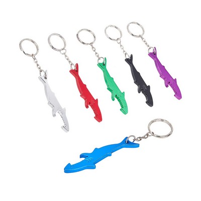 Shark Shape Bottle Opener with Keychain