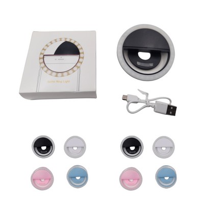 Rechargeable Clip-On Selfie Fill Ring Light