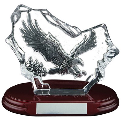 Eagle In Flight Iceberg-Black, Award Trophy, 6"