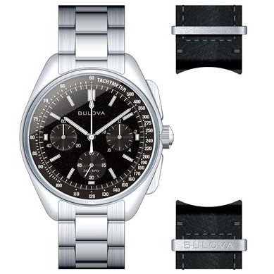 Bulova® Men's Archive Lunar Pilot Watch w/Black Dial