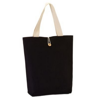 Button-Up Canvas Tote Bag