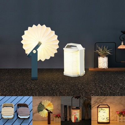 Fashionable And Foldable Paper Lamp With Built In 1200mAh Rechargeable Battery