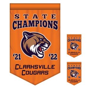 2' x 3' Championship Banner Double Sided V-Cut