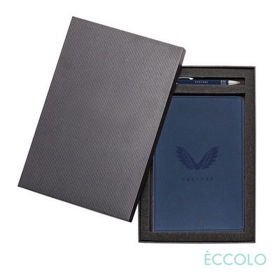 Eccolo® Two Step Journal/Venino Pen Gift Set - (M) Navy