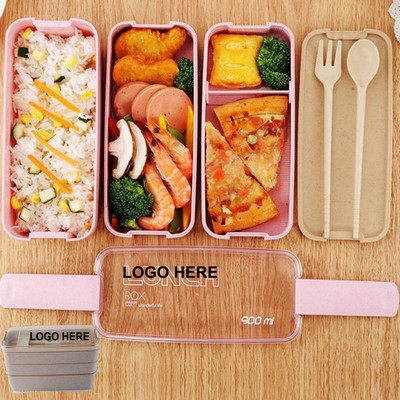 3 Layers Wheat Straw Lunch Box