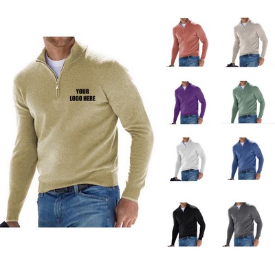 Long Sleeve Quarter Zip Fleece Sweatshirt