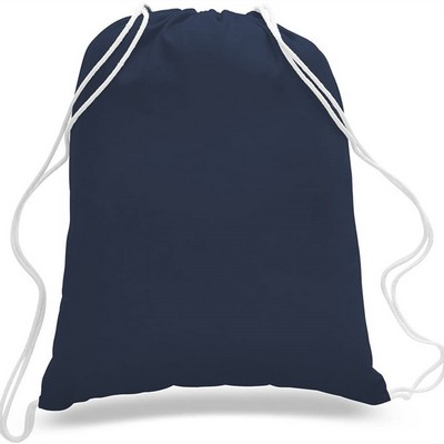 18" Cotton Drawstring Backpack Canvas Tote