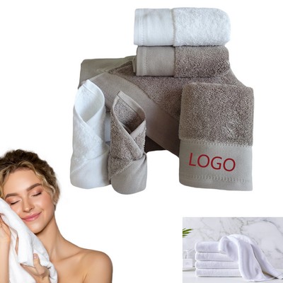 White Luxury Cotton Washcloths Hotel Spa Face Towel