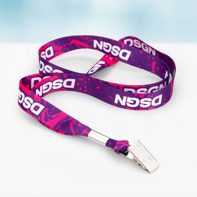 1" Satin Finish Full Color Lanyard (24-48 Hour Rush)