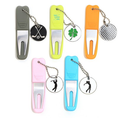 Portable Golf Divot Repair Tool with Keychain