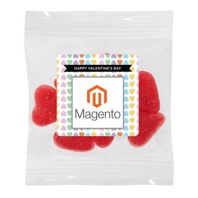 Valentine's Snack Bags - Sugar Dusted Jelly Hearts (2 Oz.)