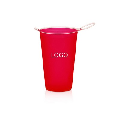 6 1/2 Oz. 100% BPA Free Collapsible TPU Soft Drink Water Cups w/Replacement Straws & Lid