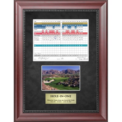 Cedars (Mahogany/Black) - Golf Scorecard Display 14"x18"