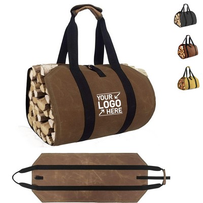 Canvas Firewood Log Carrier