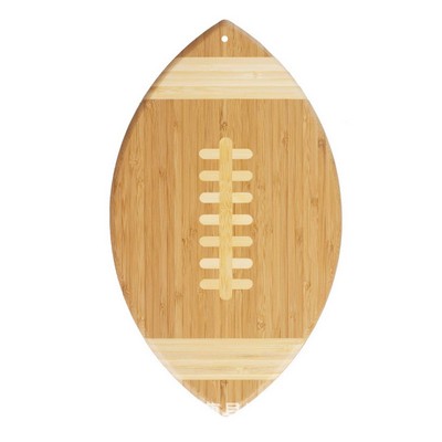 Bamboo Football Shaped Serving And Cutting Board