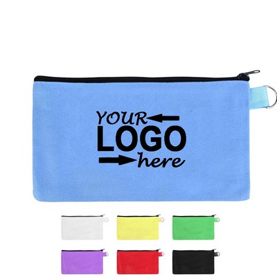 Zipper Canvas Bag Pencil Pouch