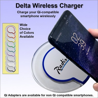 Delta Qi Wireless Charging Pad 10 Watts Charging Speed - White 15 Watts