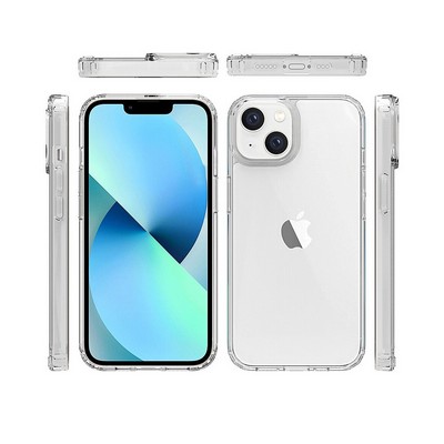 iPhone 15 Clear Hard Shell Case w/TPU Bumpers