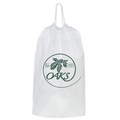 Cotton Cord Drawstring Plastic Bag (12"X16"X4")