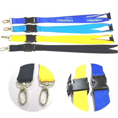 Silk Screened Polyester Breakaway Lanyard