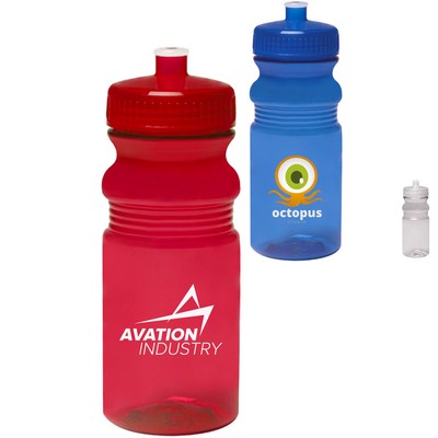 Translucent Bike Bottle 20 oz. Push Cap