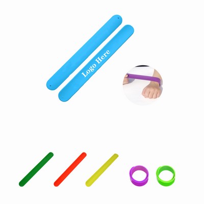 Rainbow Silicone Slap Bracelets