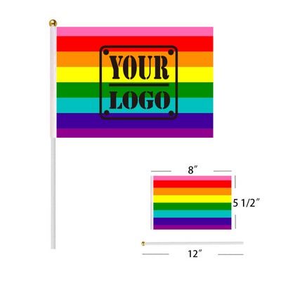 Pride Month Hand Flag