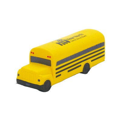 Foam Yellow School Bus Shaped Stress Reliever