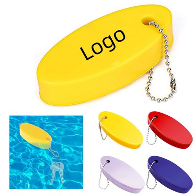 Portable Oval Foam Floating Keychain