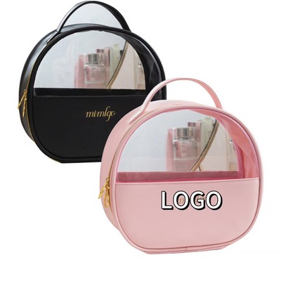 PVC Transparent Portable Zippered Toiletry Bag