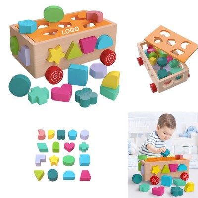 Wooden Sorter Blocks Montessori Toys For Toddlers