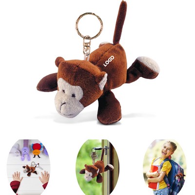 Monkey Plush Keyring