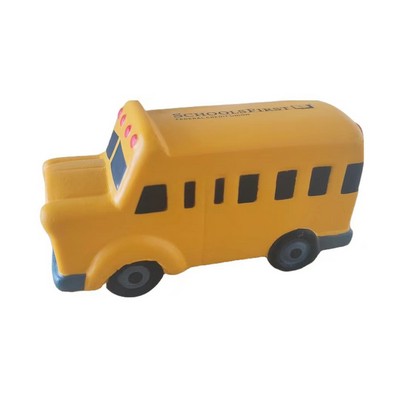 Foam School Bus Shaped Stress Reliever with Your Logo