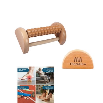 Wooden Foot Roller Massager