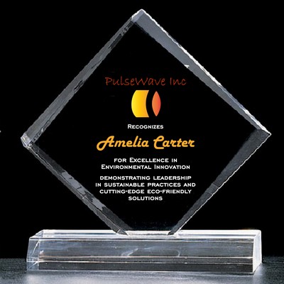 UV Printed Clear Diamond Acrylic Award (4.5"x 5 1/8")