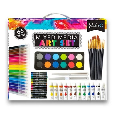 Mixed Media Art Sets - 66 Pieces (Case of 6)