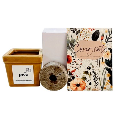 Congrats Flower Seed Kit in Ceramic Pot