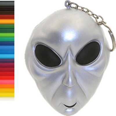 Glossy Alien Head Stress Reliever Keychain