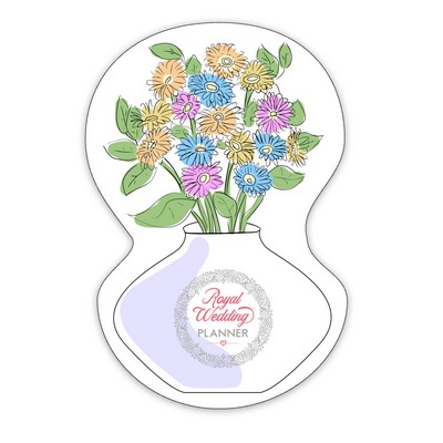 Flowers with Vase Shaped NoteKeeper™ Magnet 35 Mil