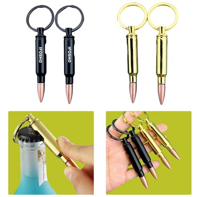 Bullet Shaped Opener with Keyring