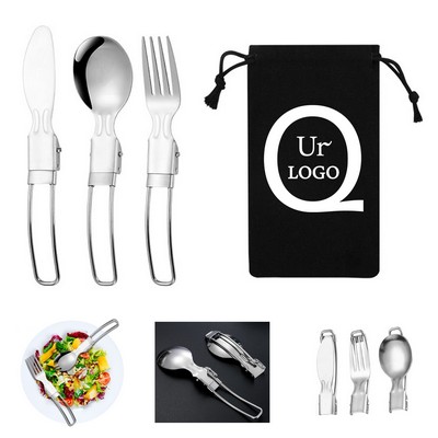 Stainless Steel Folding Flatware Set