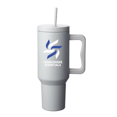 40 oz. Everest Hydration Tumbler with Handle and Straw Lid (2 Color Imprint)