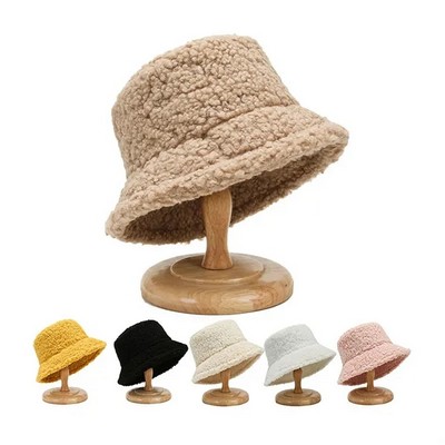 Faux Lamb Wool Bucket Hat