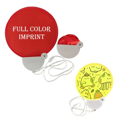 Full Color Collapsible Twist-N-Chill Fan with Strap