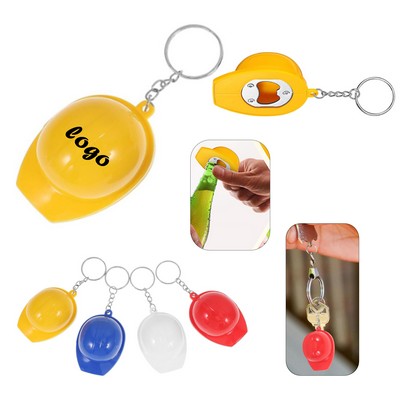 Creative Hard Hat Beer Opener Keychain