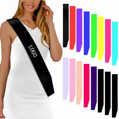 Custom Plain Satin Sashes