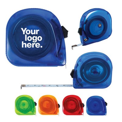 Compact Steel Tape Measure with Clear Plastic Case