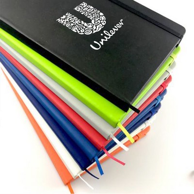 Sleek and Modern PU Notebook with Elastic Closure